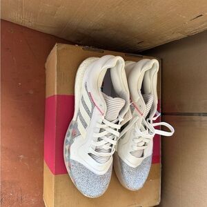 Adidas Mena Cream and Gray Sneakers